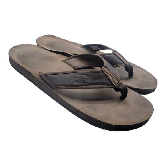 The North Face Shoes Men Size 13 Brown Flip Flop Sandals Vacation Summer Beach